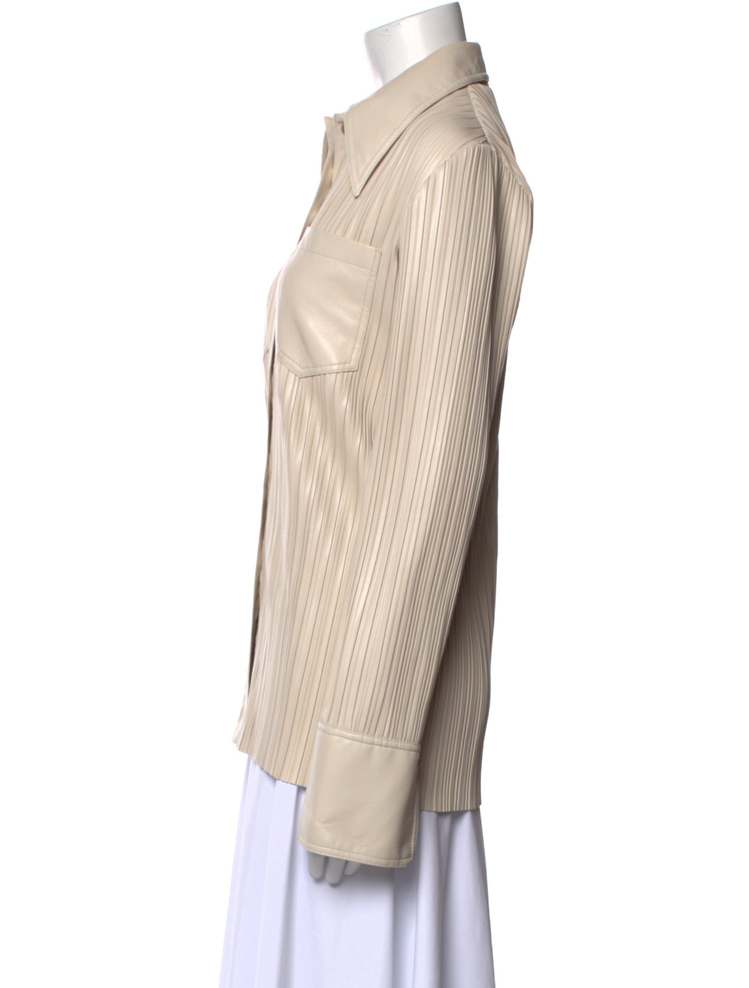 Nanushka Long Sleeve Button-Up Top