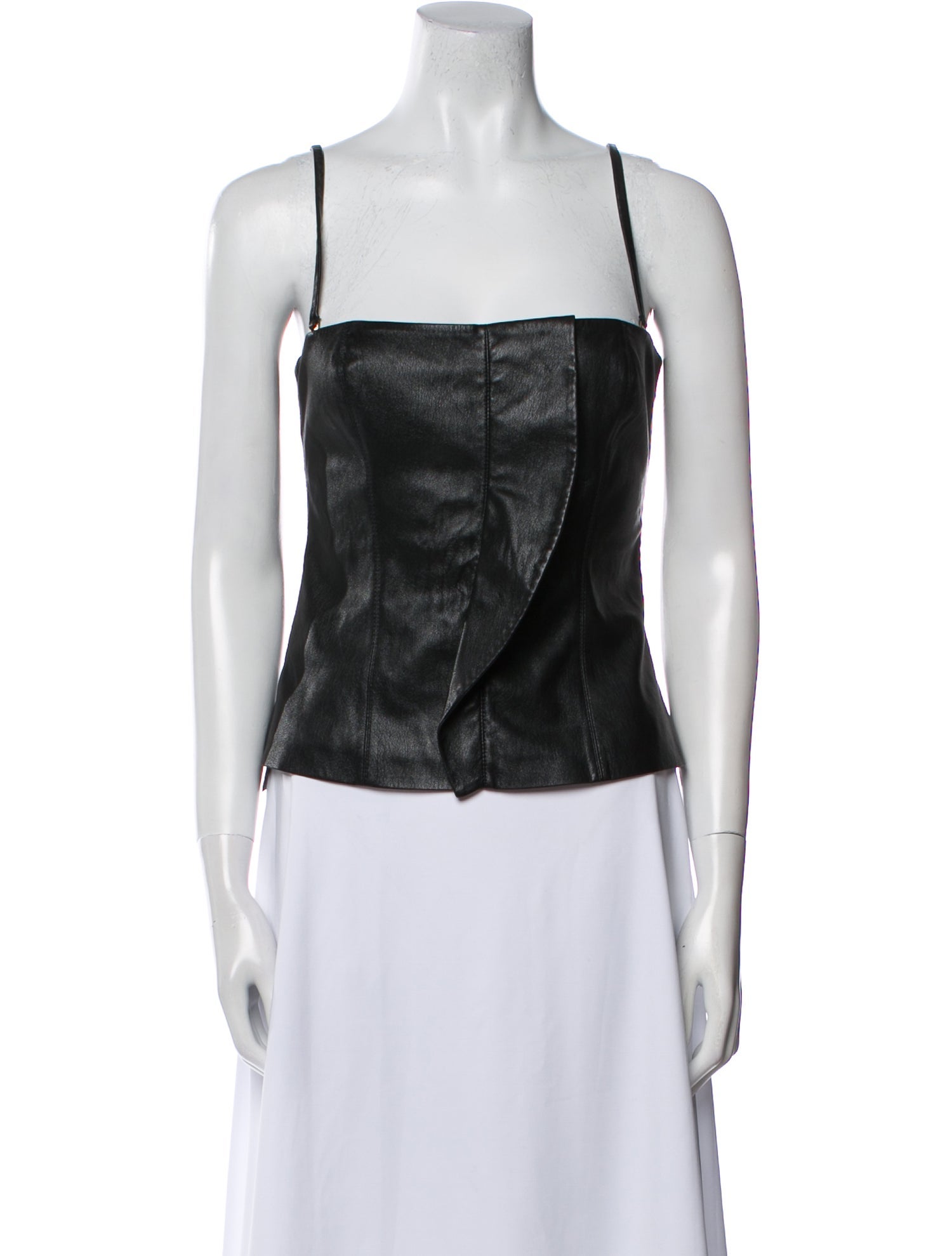 Nanushka Square Neckline Sleeveless Crop Top