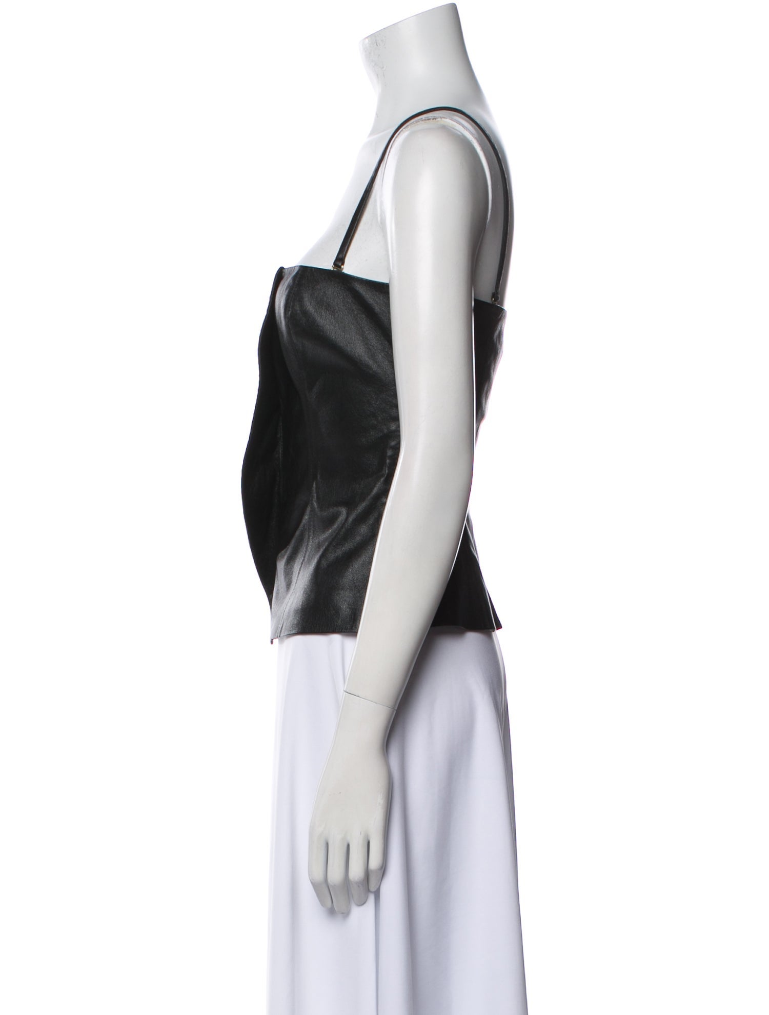 Nanushka Square Neckline Sleeveless Crop Top