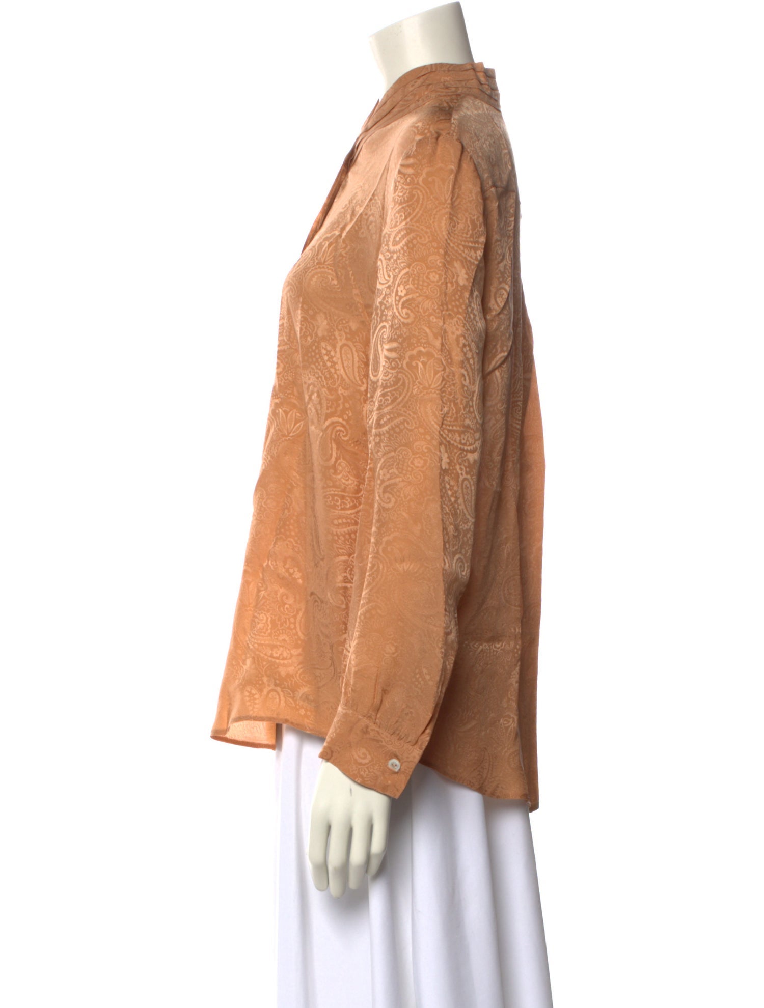 Nanushka Silk Printed Button-Up Top