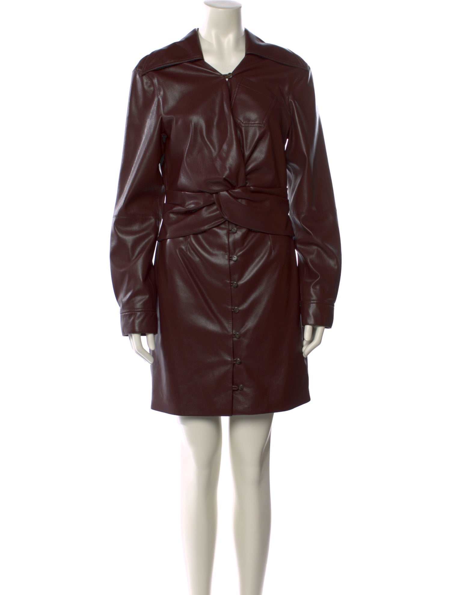 Nanushka Faux Leather Mini Dress