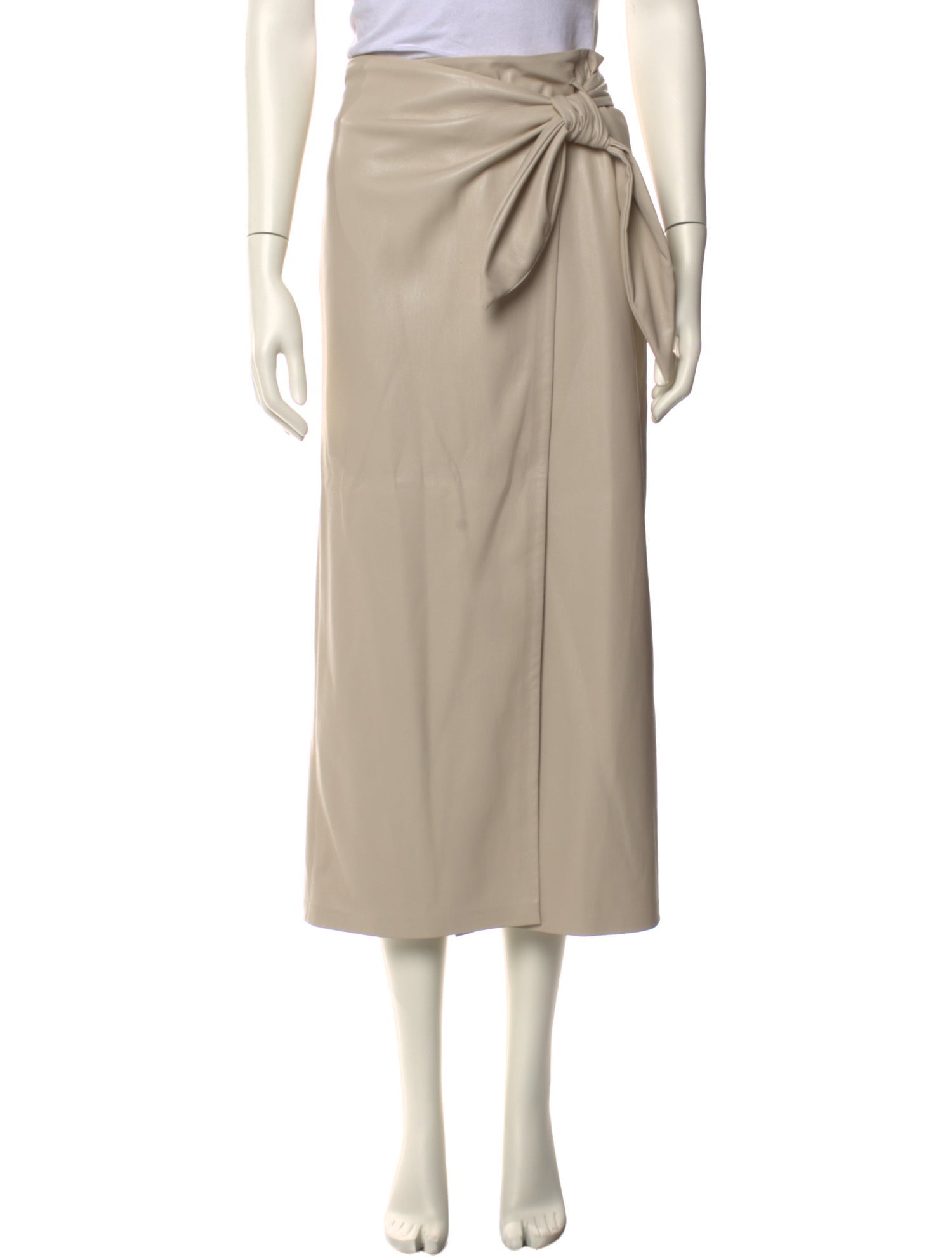 Nanushka Bow Accents Midi Length Skirt