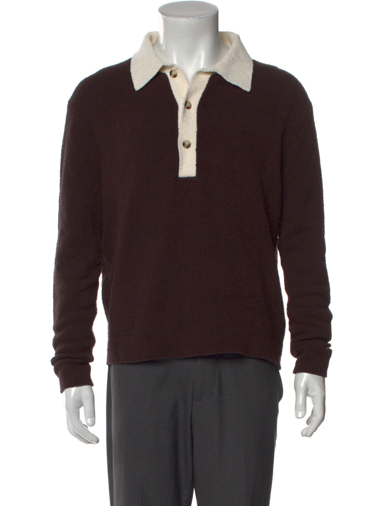 Nanushka Crew Neck Long Sleeve Polo Sweater