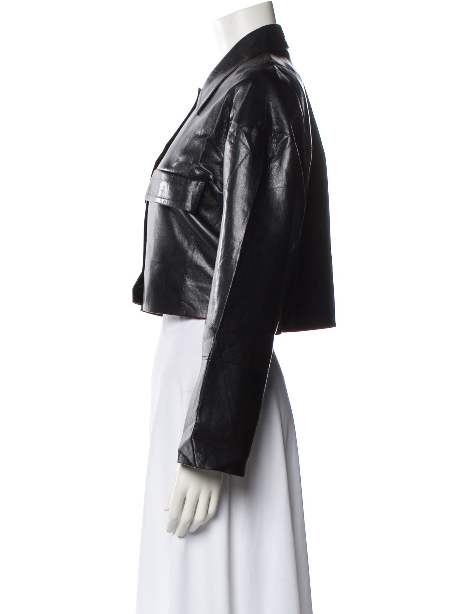 Nanushka Faux Leather Bomber Jacket