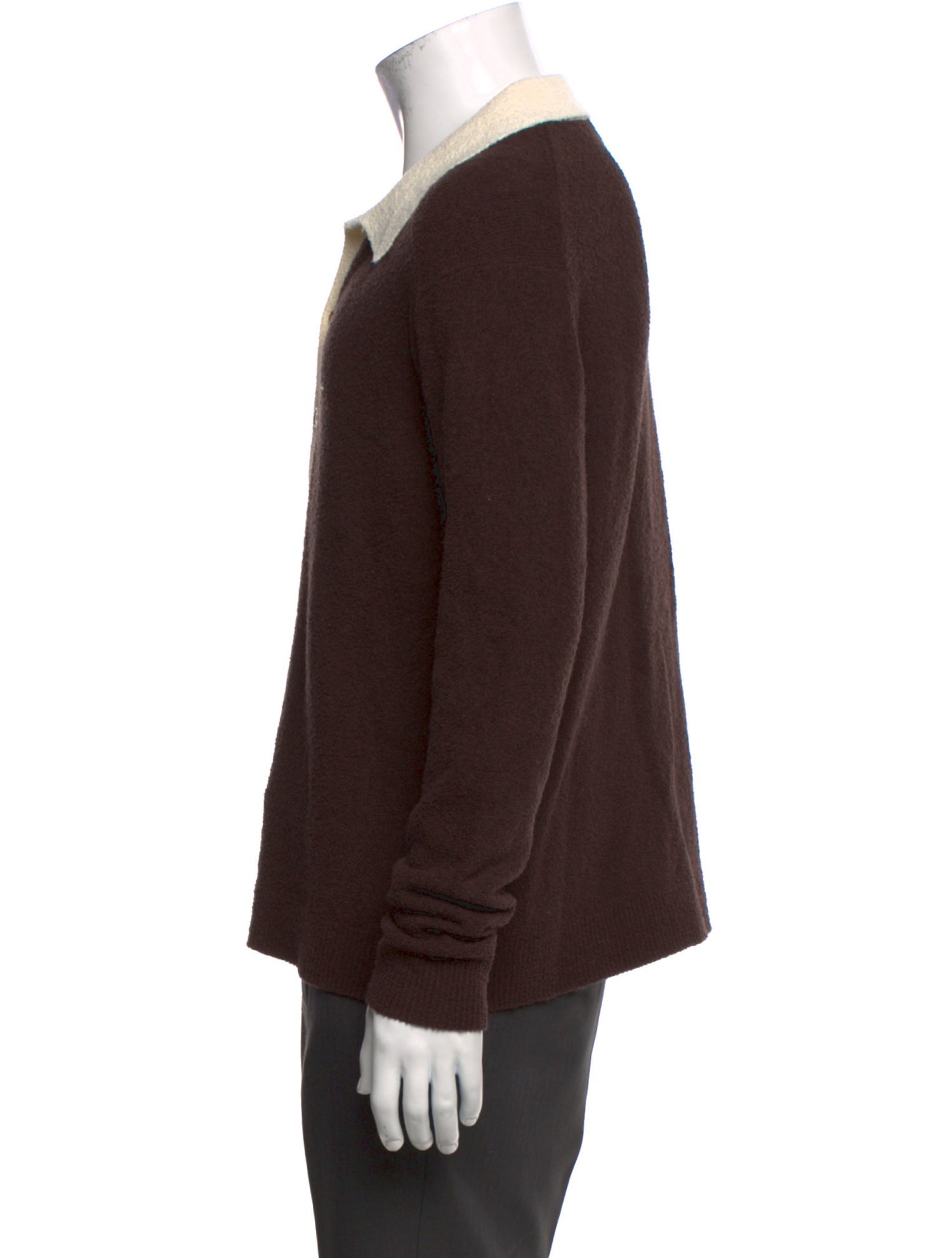 Nanushka V-Neck Long Sleeve Polo Sweater