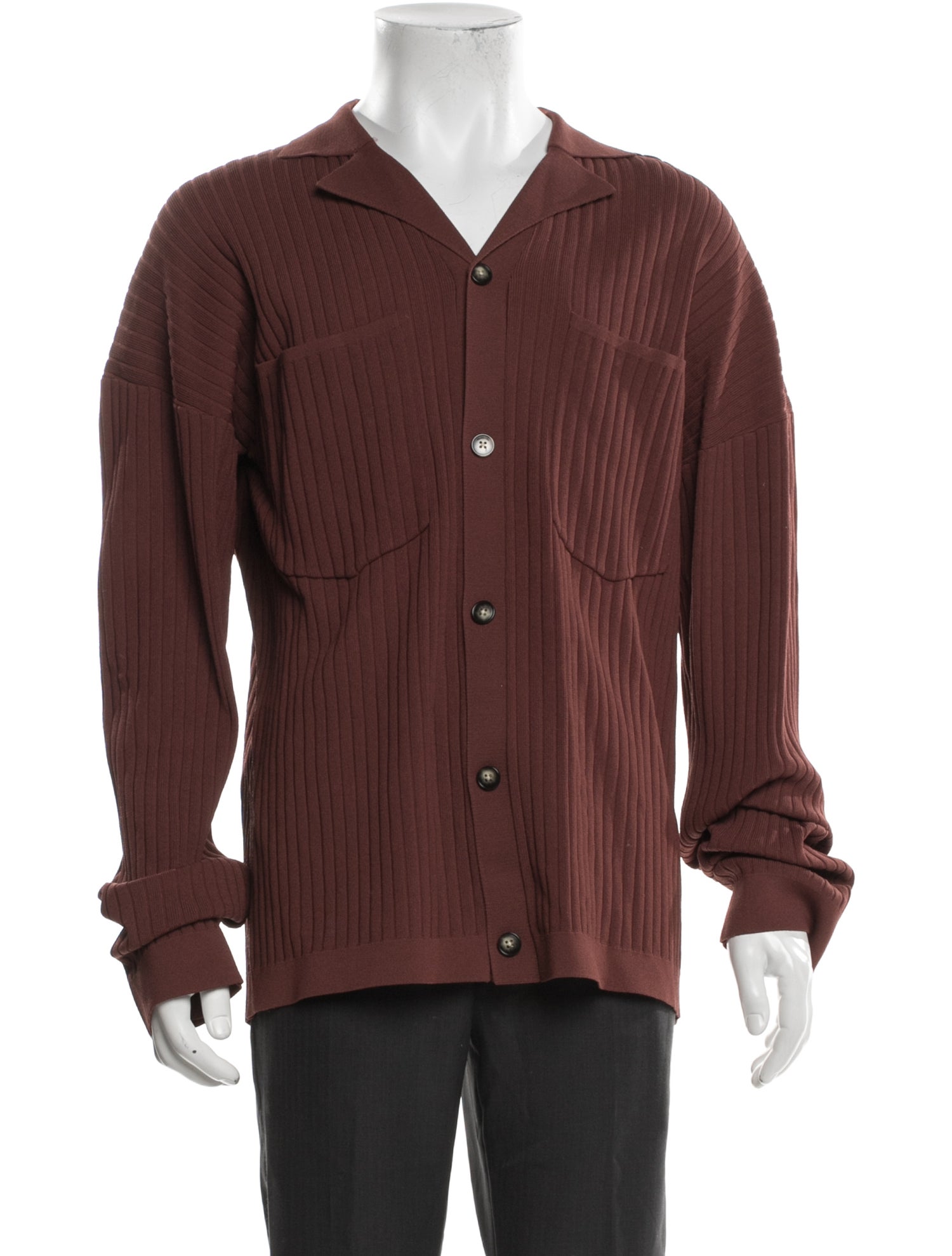 Nanushka Collar Long Sleeve Cardigan