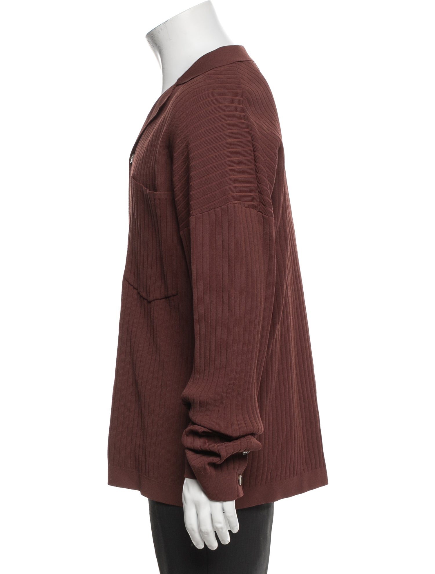 Nanushka Collar Long Sleeve Cardigan