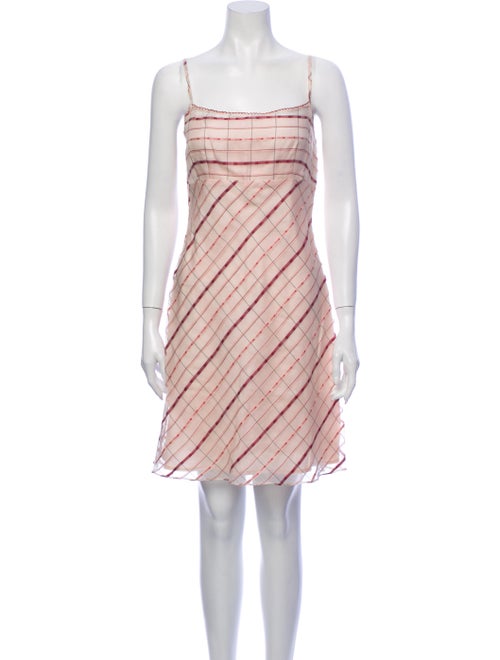 Nanette Lepore Plaid Print Mini Dress Pink