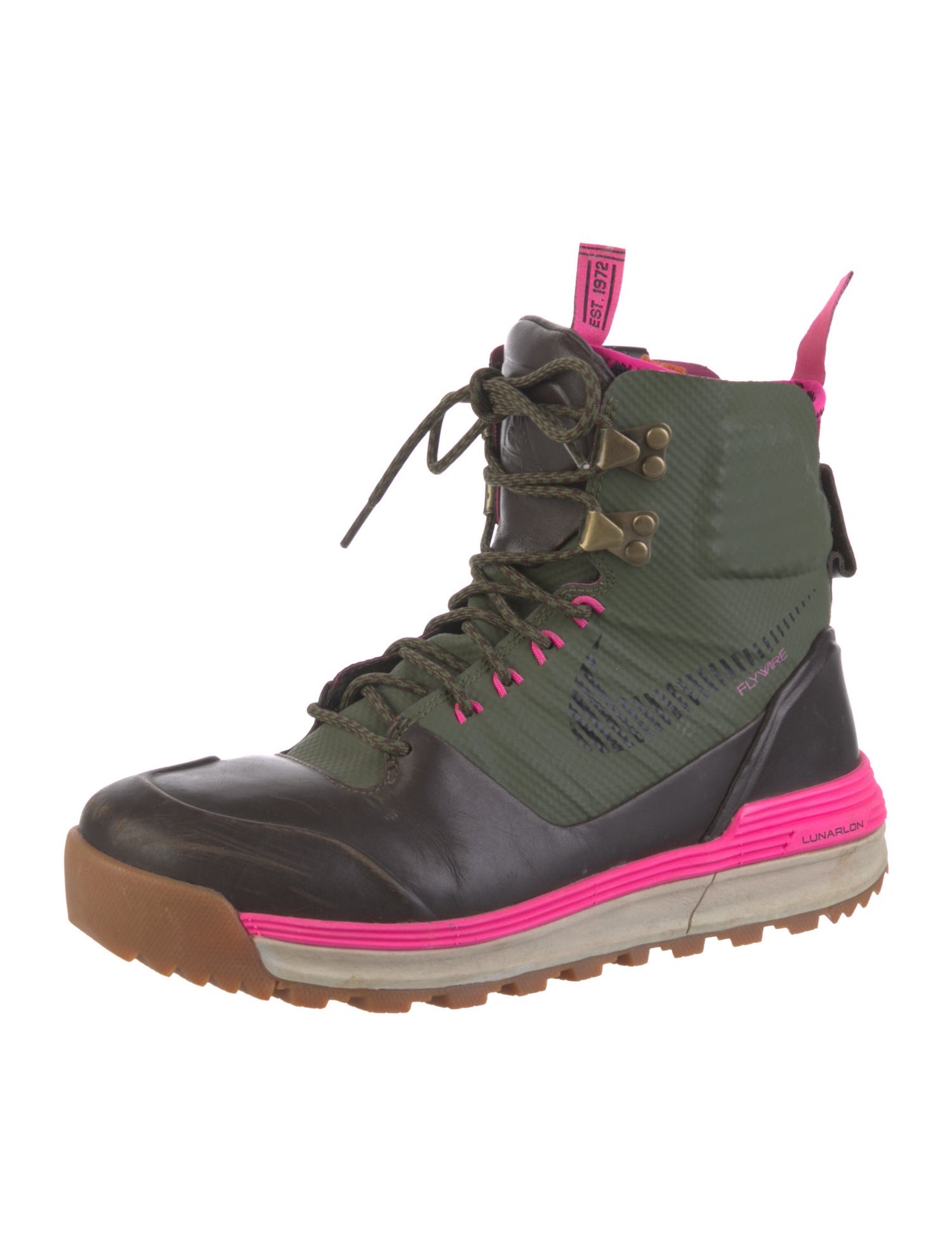 Nike ACG Leather Colorblock Pattern Combat Boots