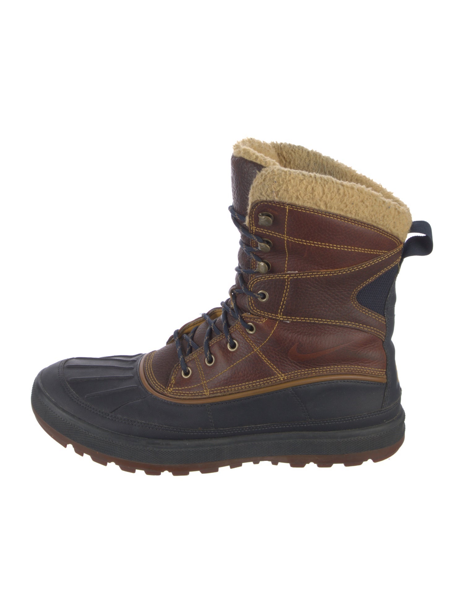 Nike ACG Leather Colorblock Pattern Combat Boots