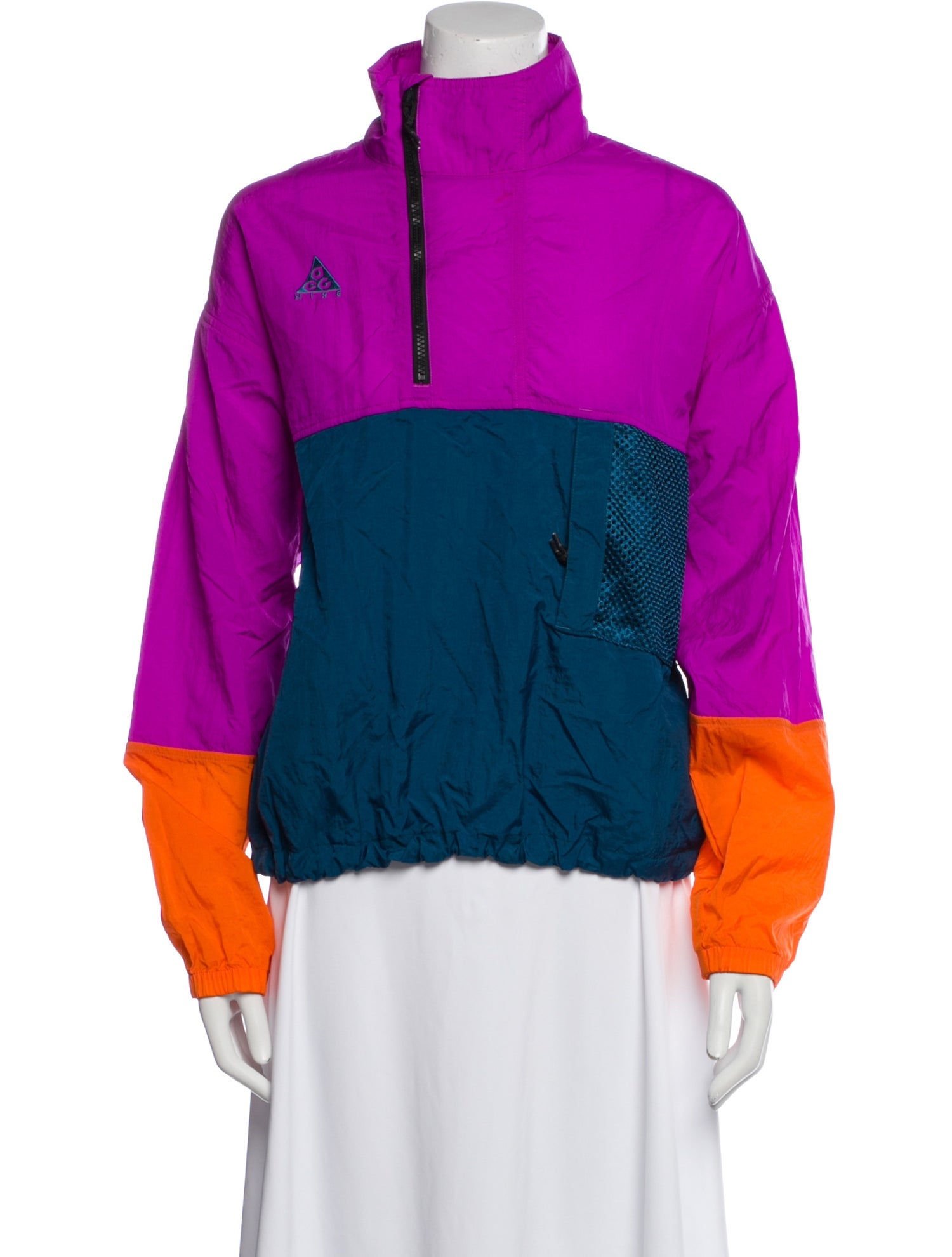 Nike ACG Nylon Colorblock Pattern Bomber Jacket