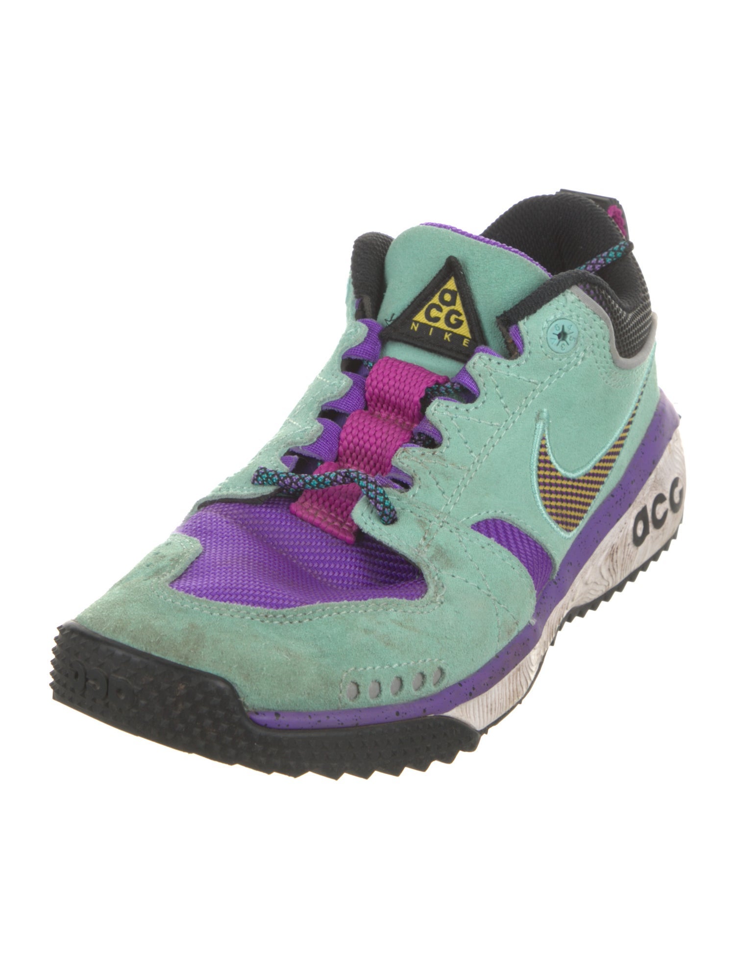 Nike ACG Suede Colorblock Pattern Athletic Sneakers