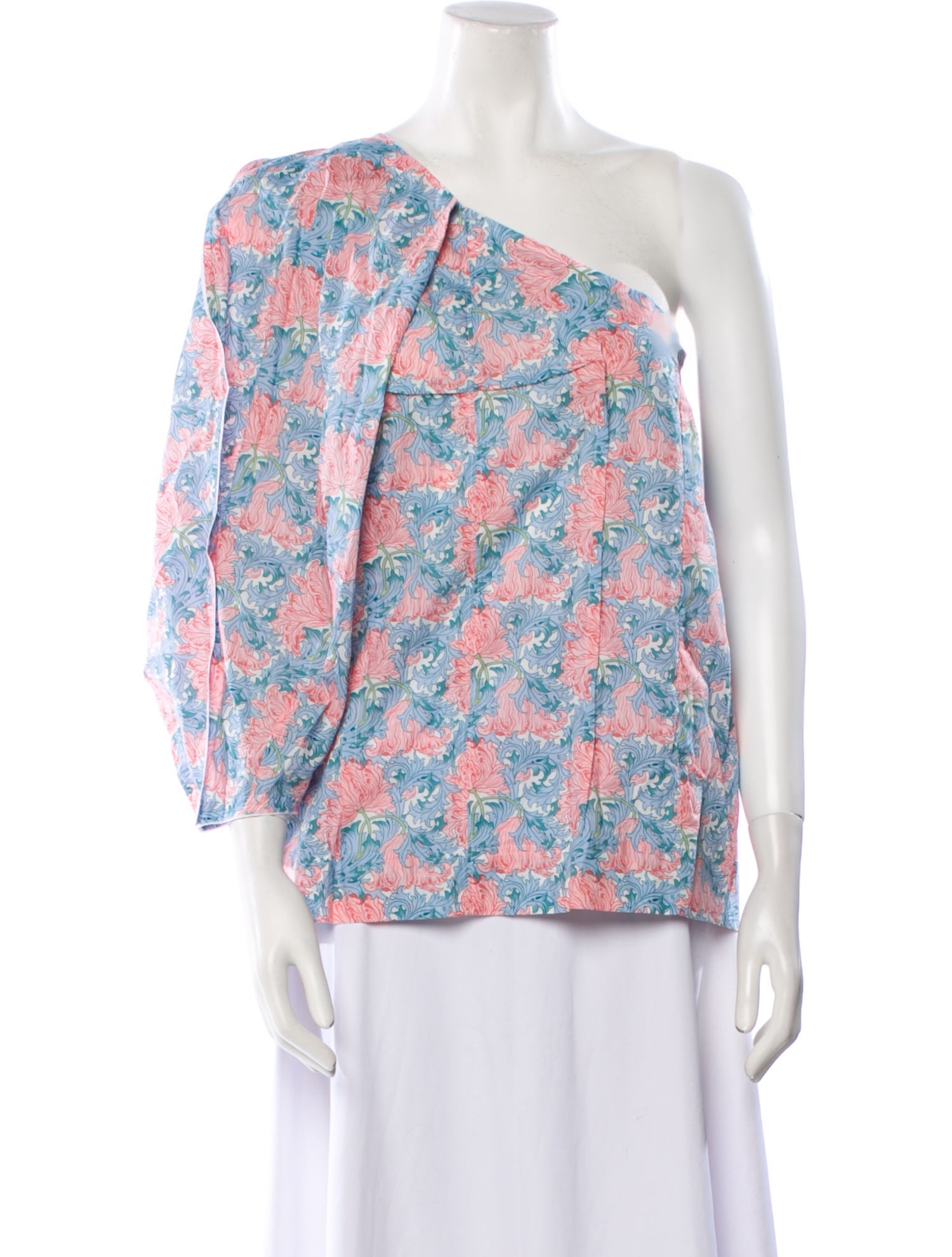 Nackiyé Floral Print One-Shoulder Blouse w/ Tags