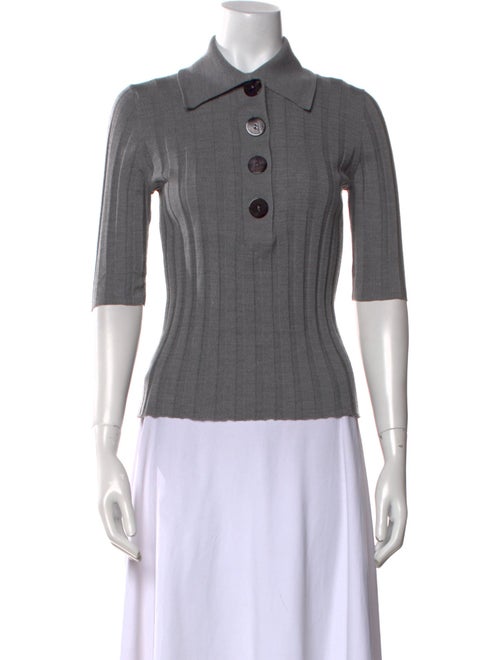 Nackiyé Wool Three-Quarter Sleeve Polo