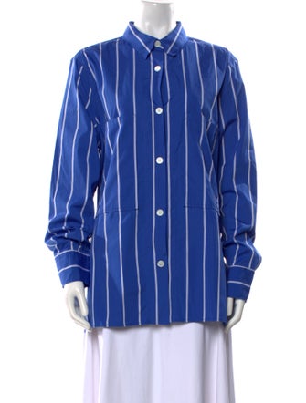 Nackiyé Striped Long Sleeve Button-Up Top