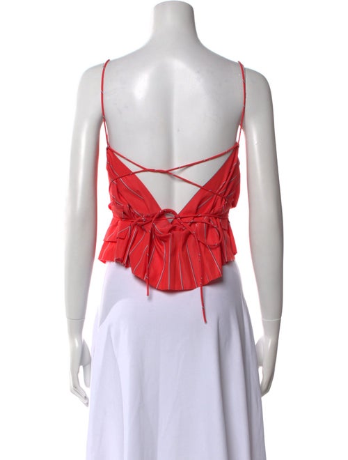 Nackiyé Striped Square Neckline Crop Top