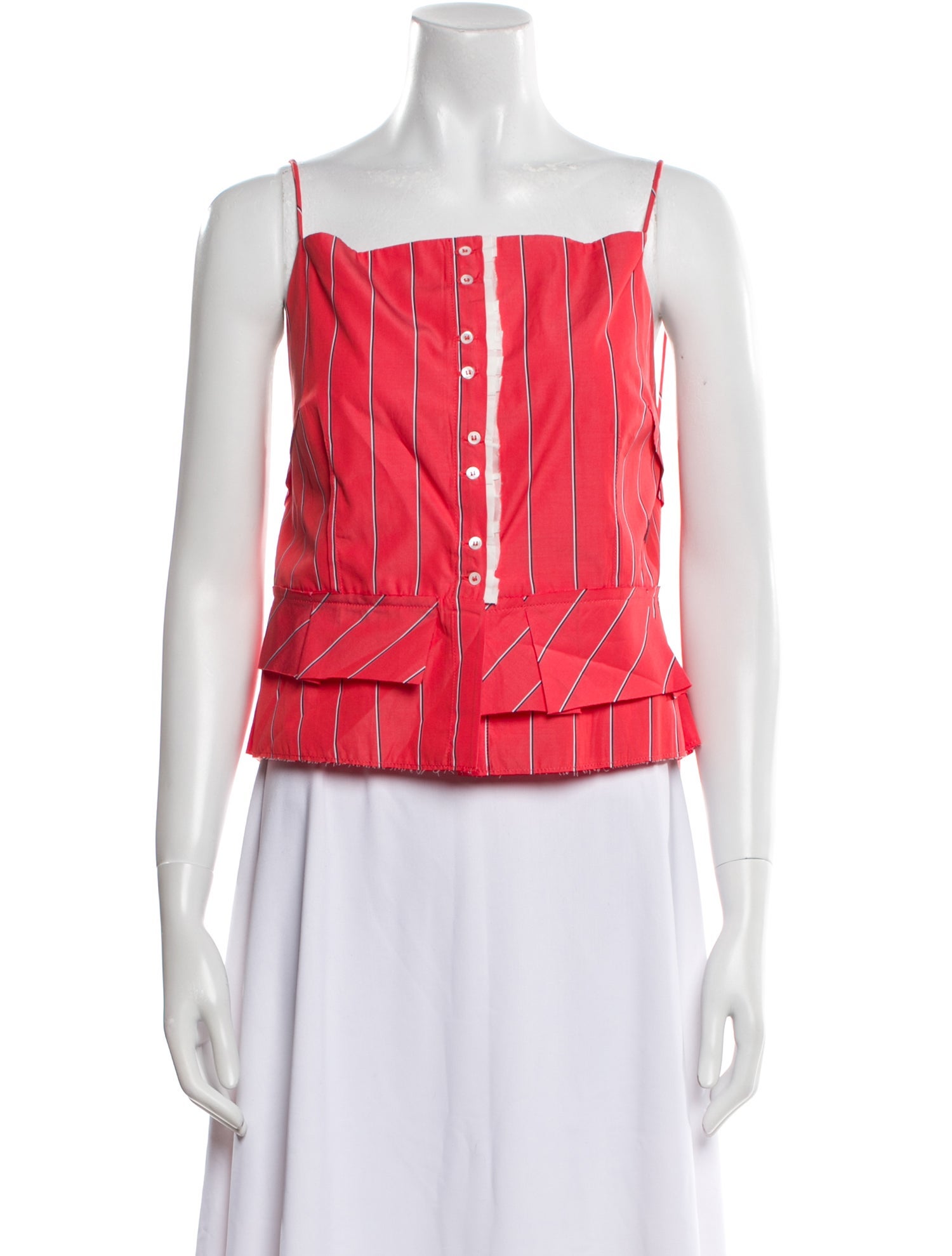 Nackiyé Striped Square Neckline Crop Top w/ Tags