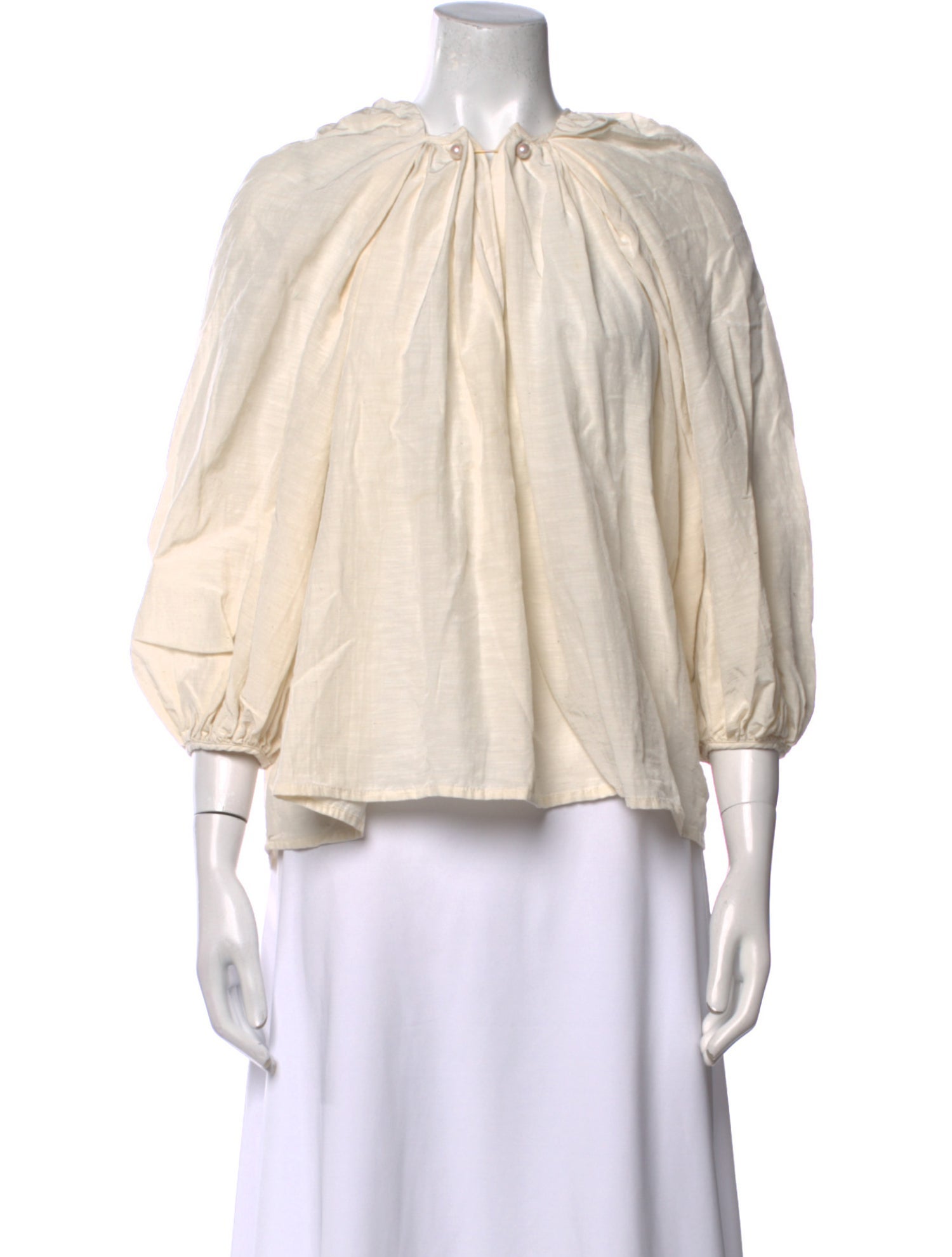 Nackiyé Silk Mock Neck Blouse