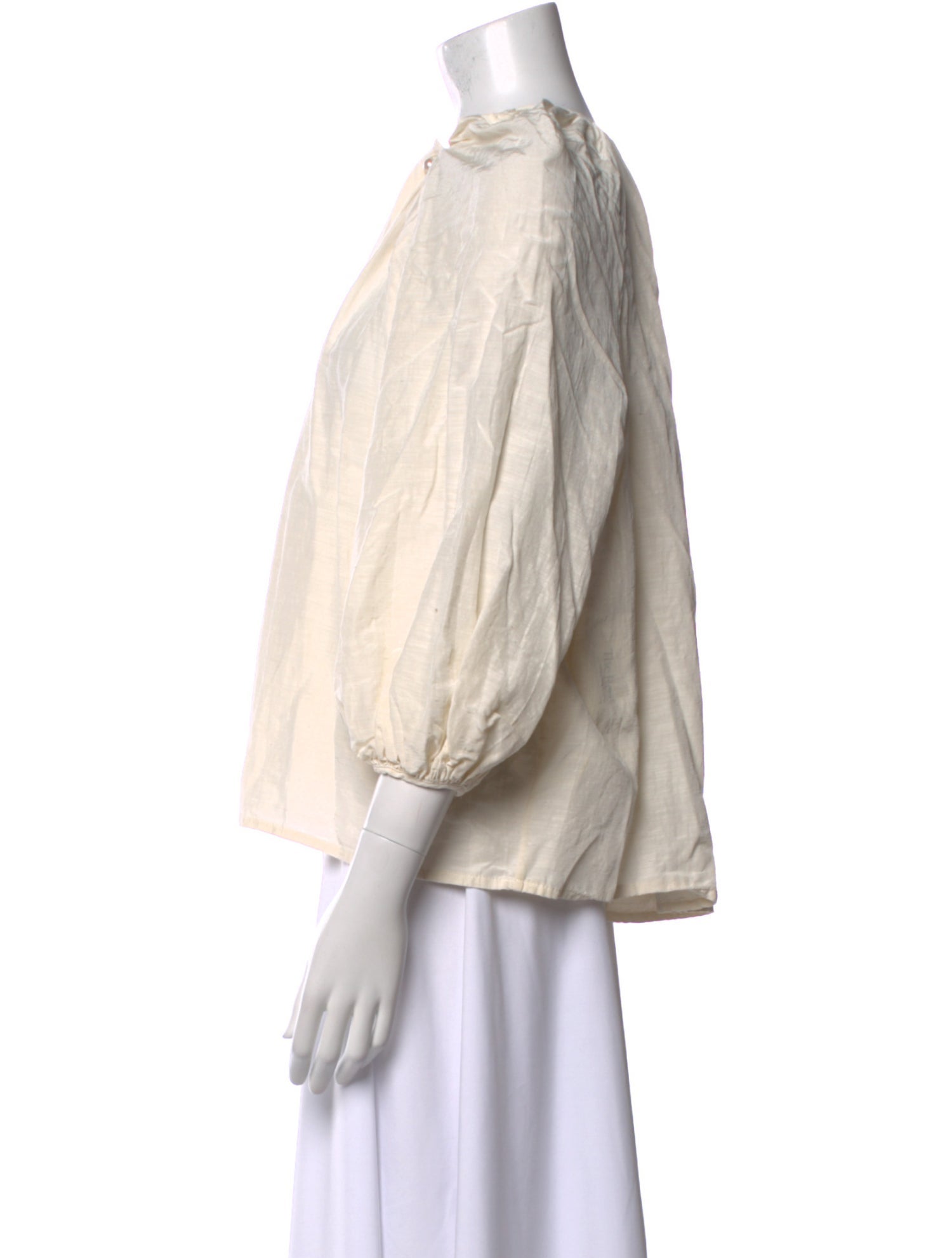 Nackiyé Silk Mock Neck Blouse