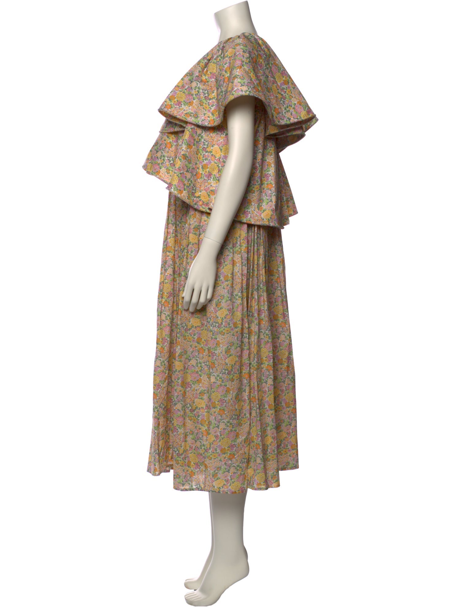 Nackiyé Floral Print Midi Length Dress