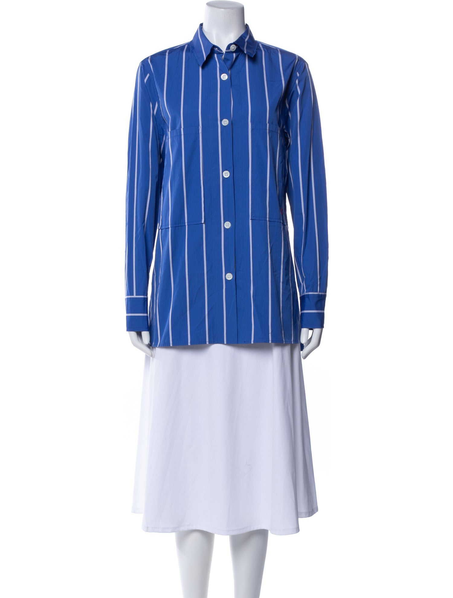 Nackiyé Striped Long Sleeve Button-Up Top w/ Tags