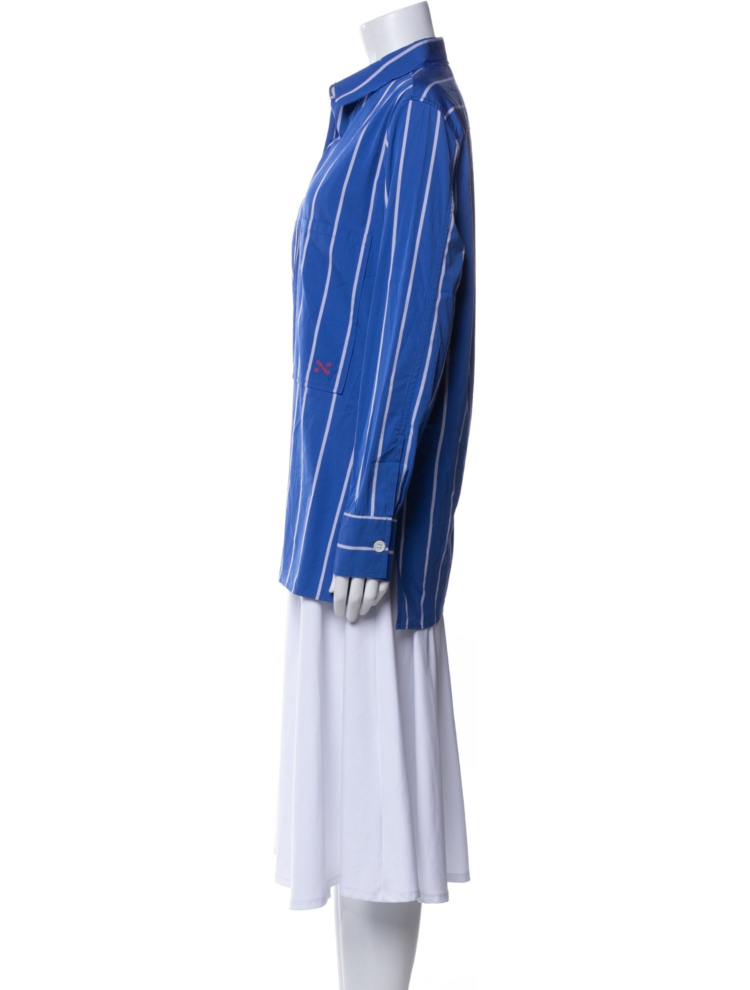 Nackiyé Striped Long Sleeve Button-Up Top w/ Tags
