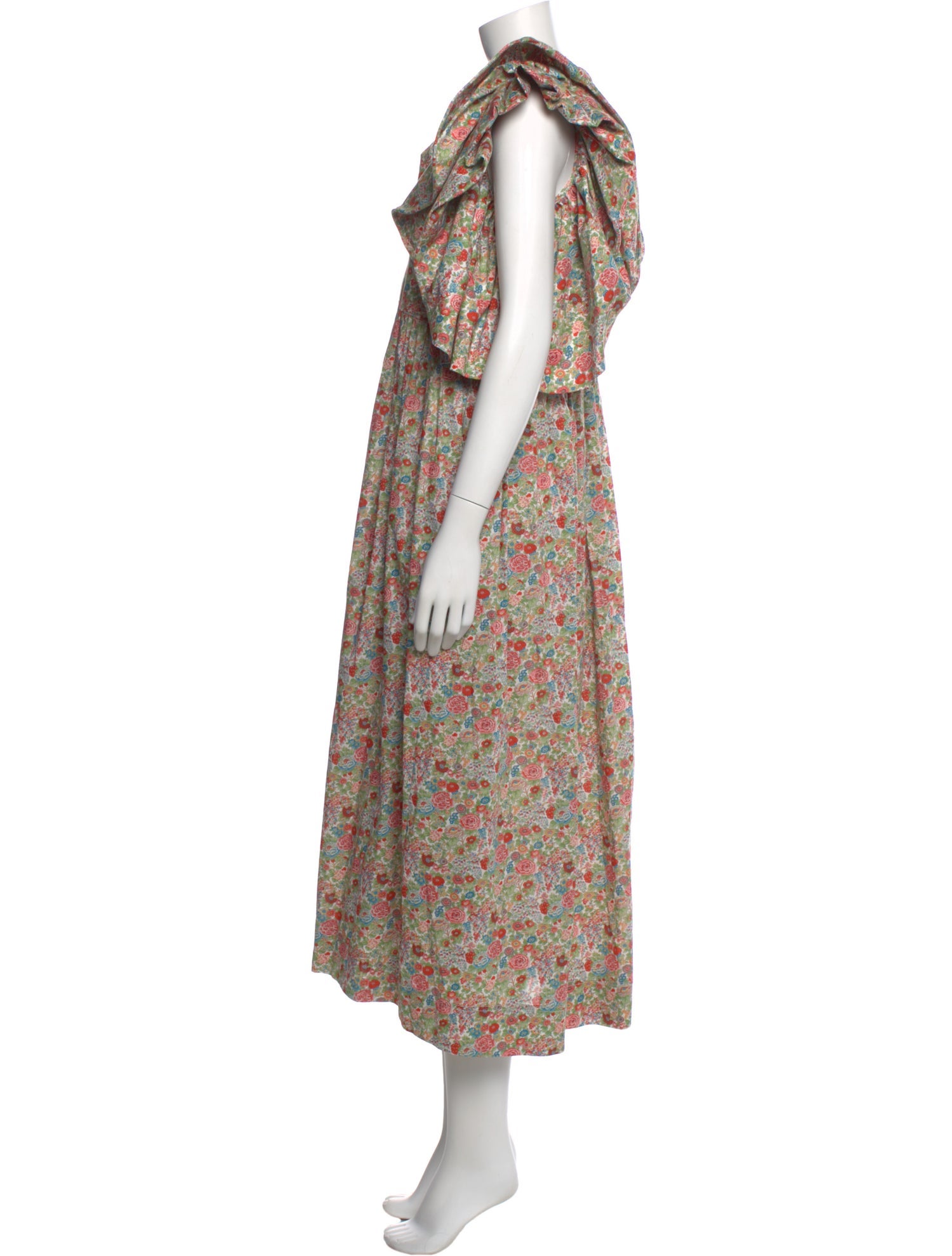 Nackiyé Floral Print Midi Length Dress