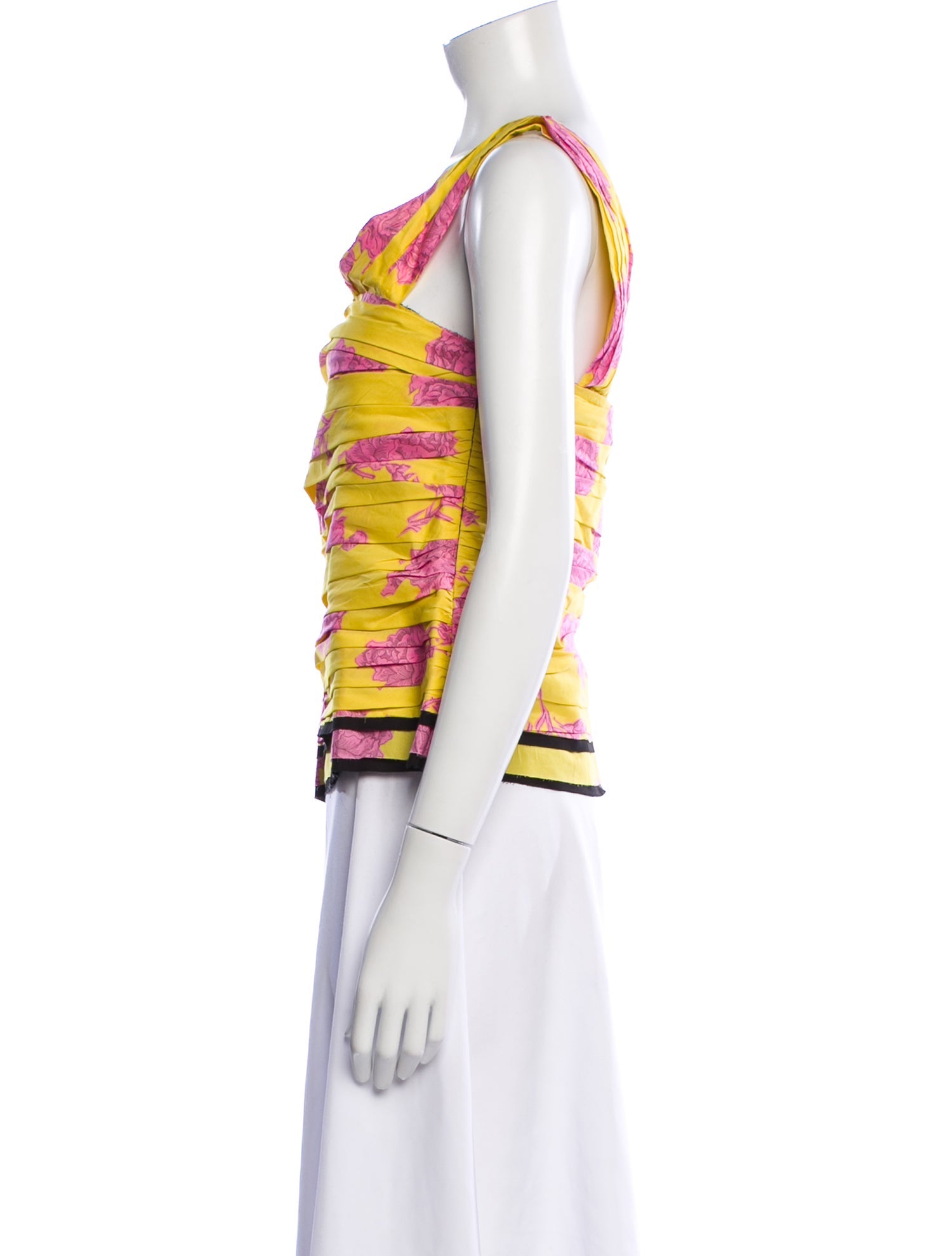 Nackiyé Floral Print One-Shoulder Top