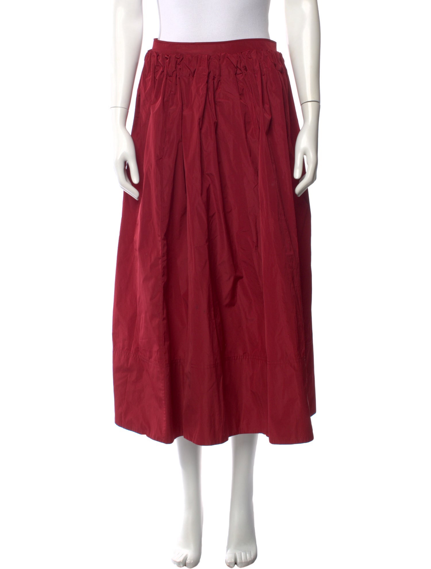Nackiyé Pleated Accents Midi Length Skirt