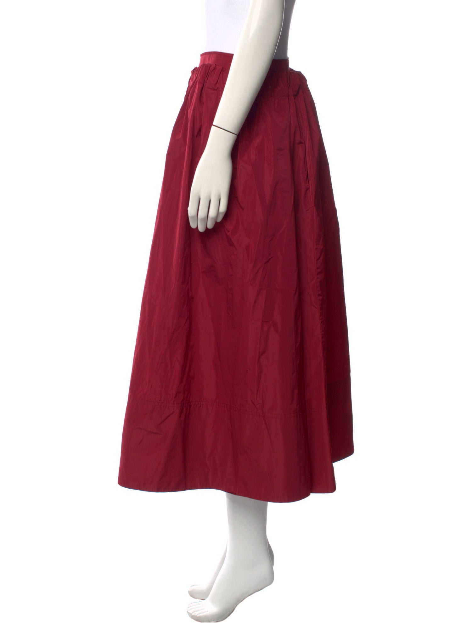 Nackiyé Pleated Accents Midi Length Skirt