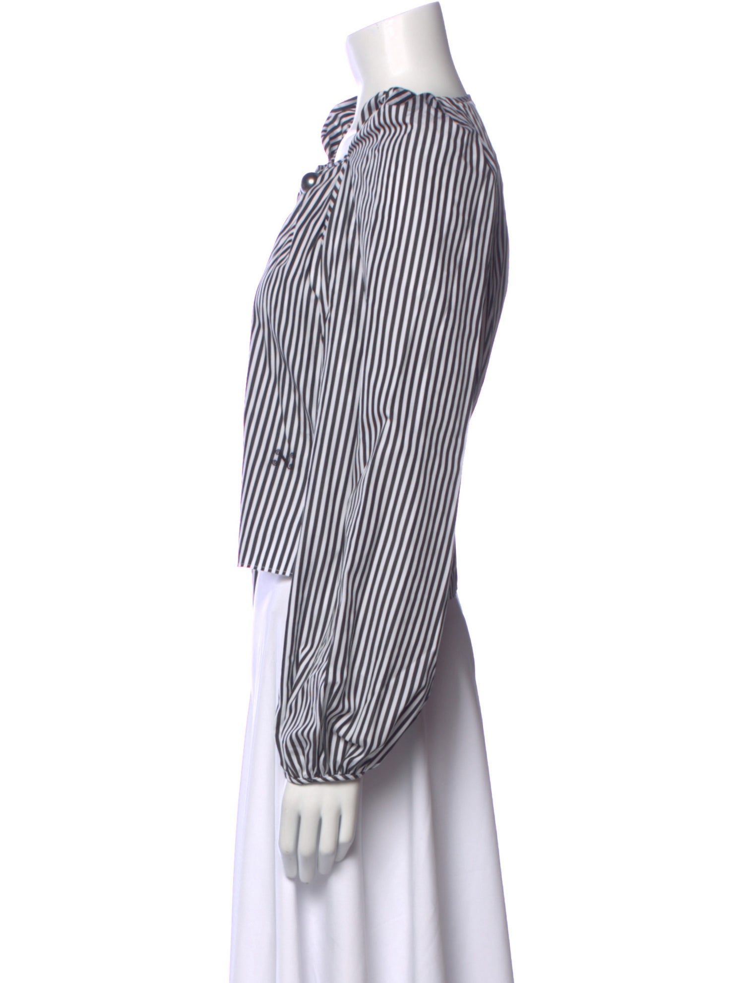 Nackiyé Striped Square Neckline Blouse