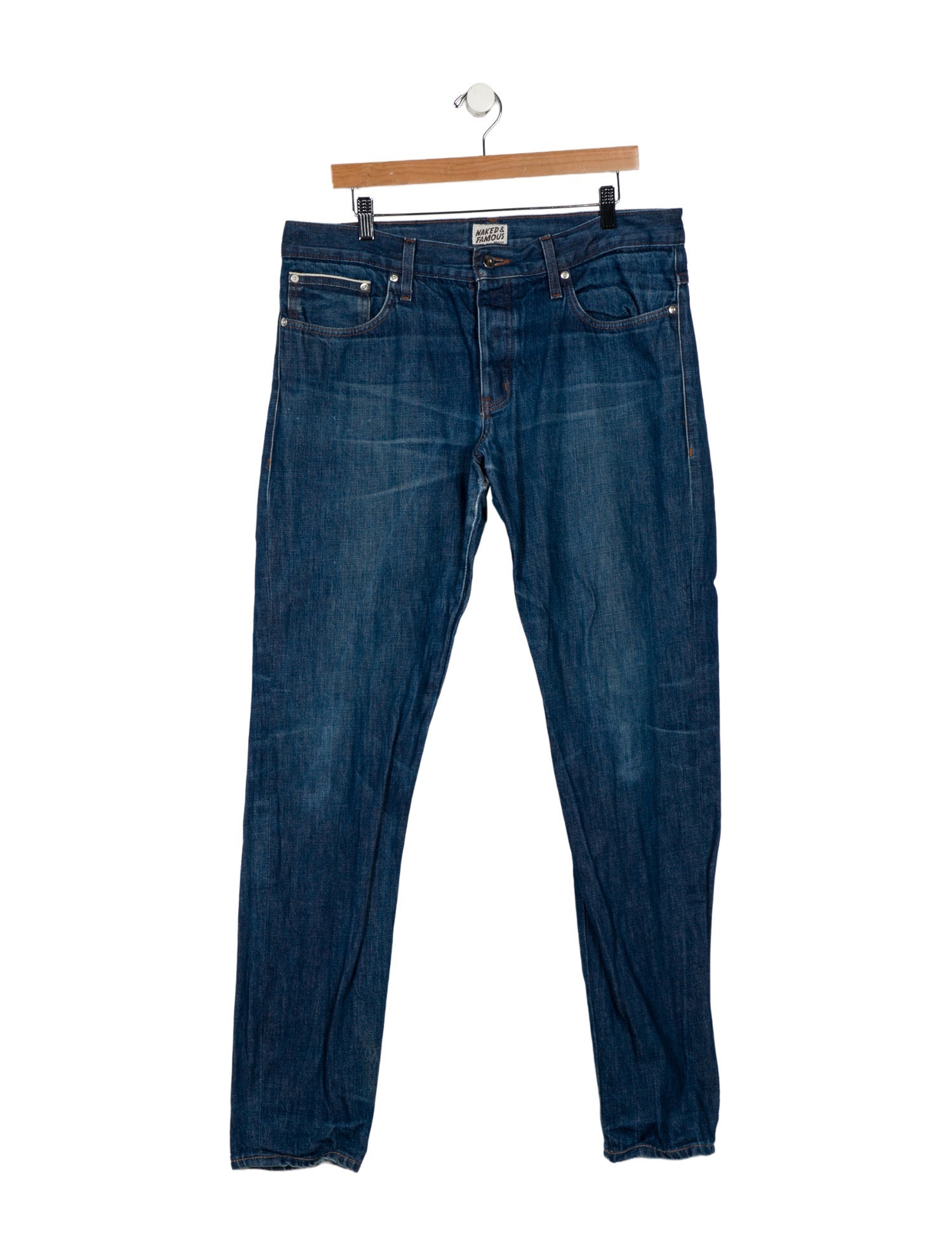 Naked & Famous Mid-Rise Straight Leg Jeans