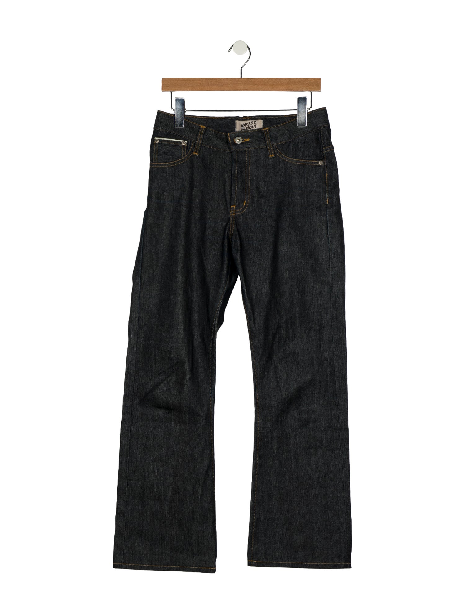 Naked & Famous Mid-Rise Wide Leg Jeans