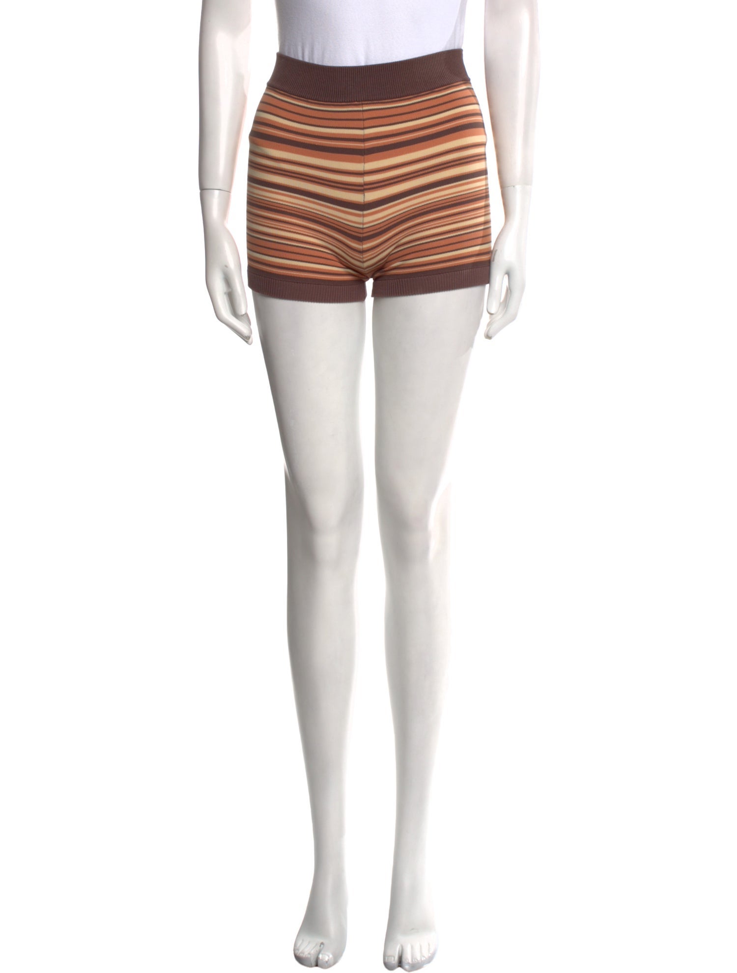 Nagnata Striped Mini Shorts