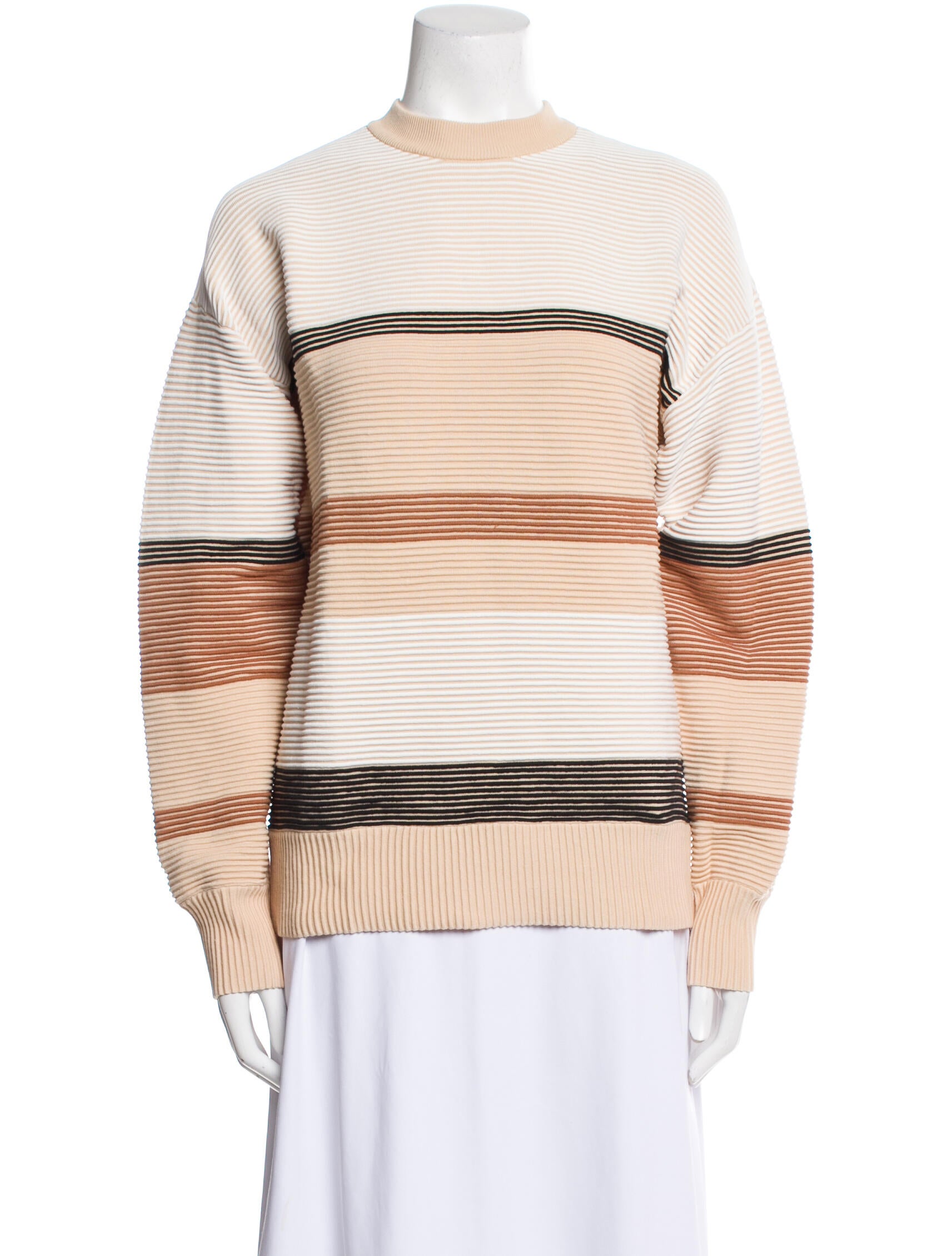 Nagnata Striped Mock Neck Sweatshirt