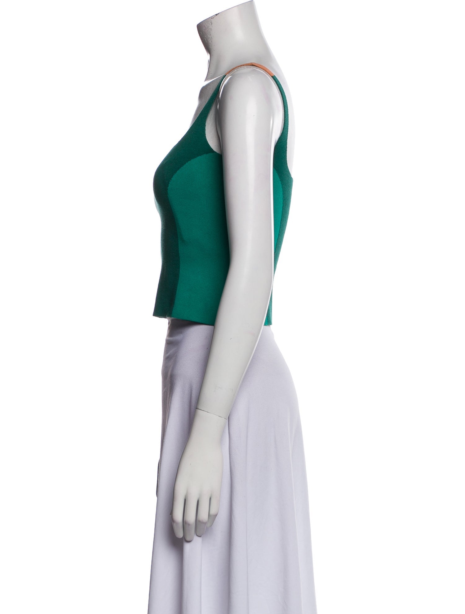 Nagnata Square Neckline Sleeveless Crop Top