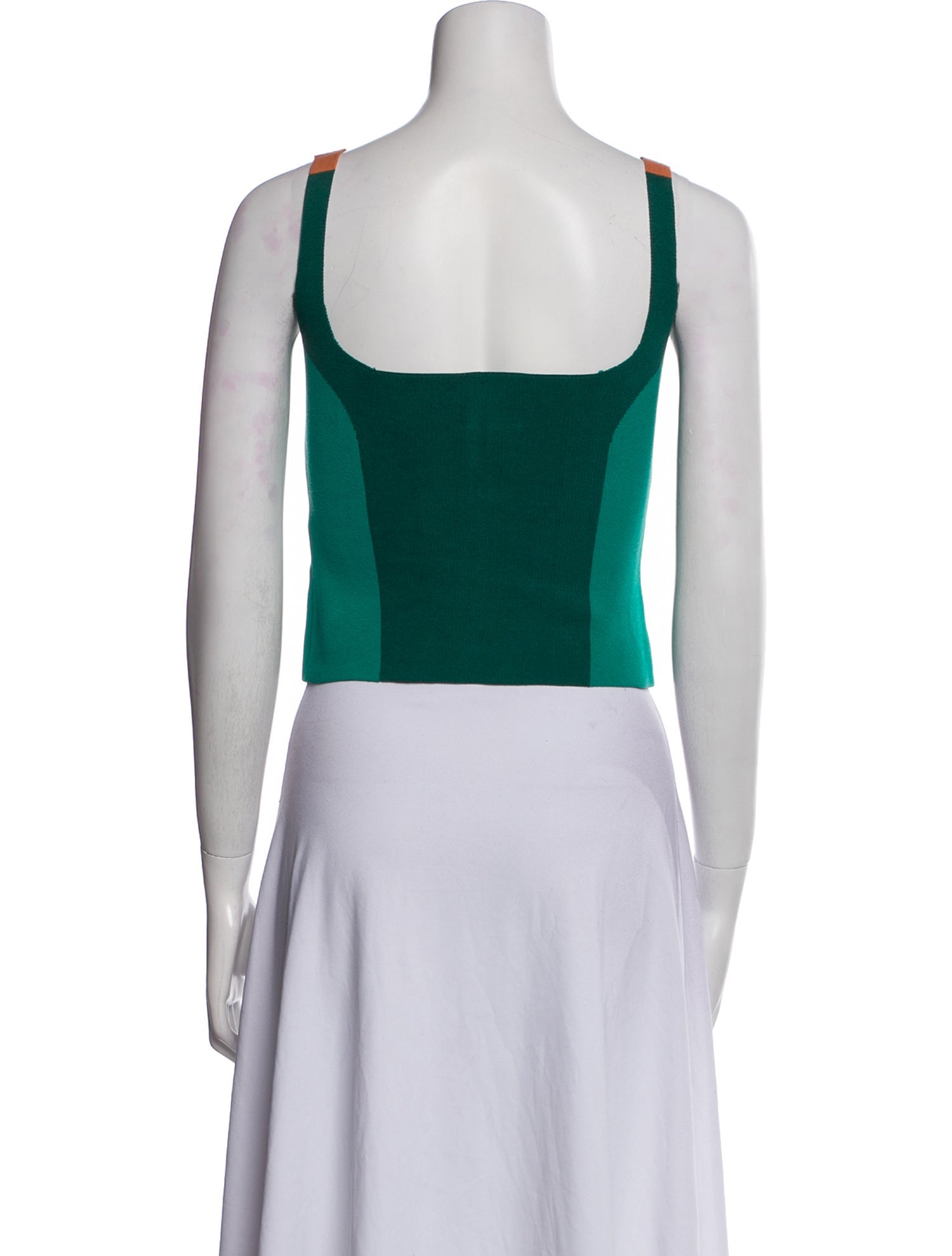 Nagnata Square Neckline Sleeveless Crop Top