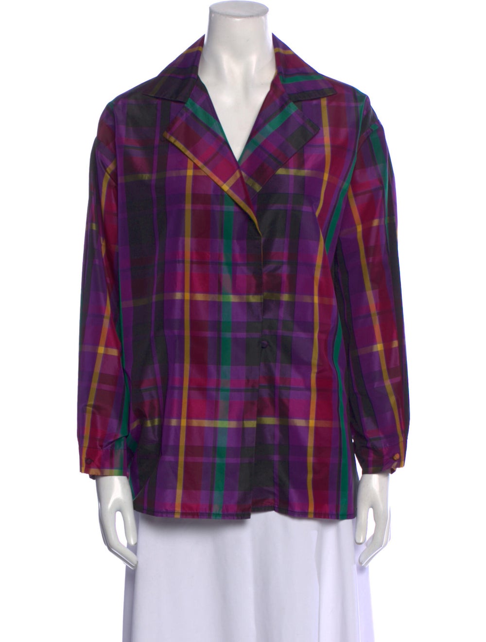 Hanae Mori Vintage 1980's Button-Up Top - image 1