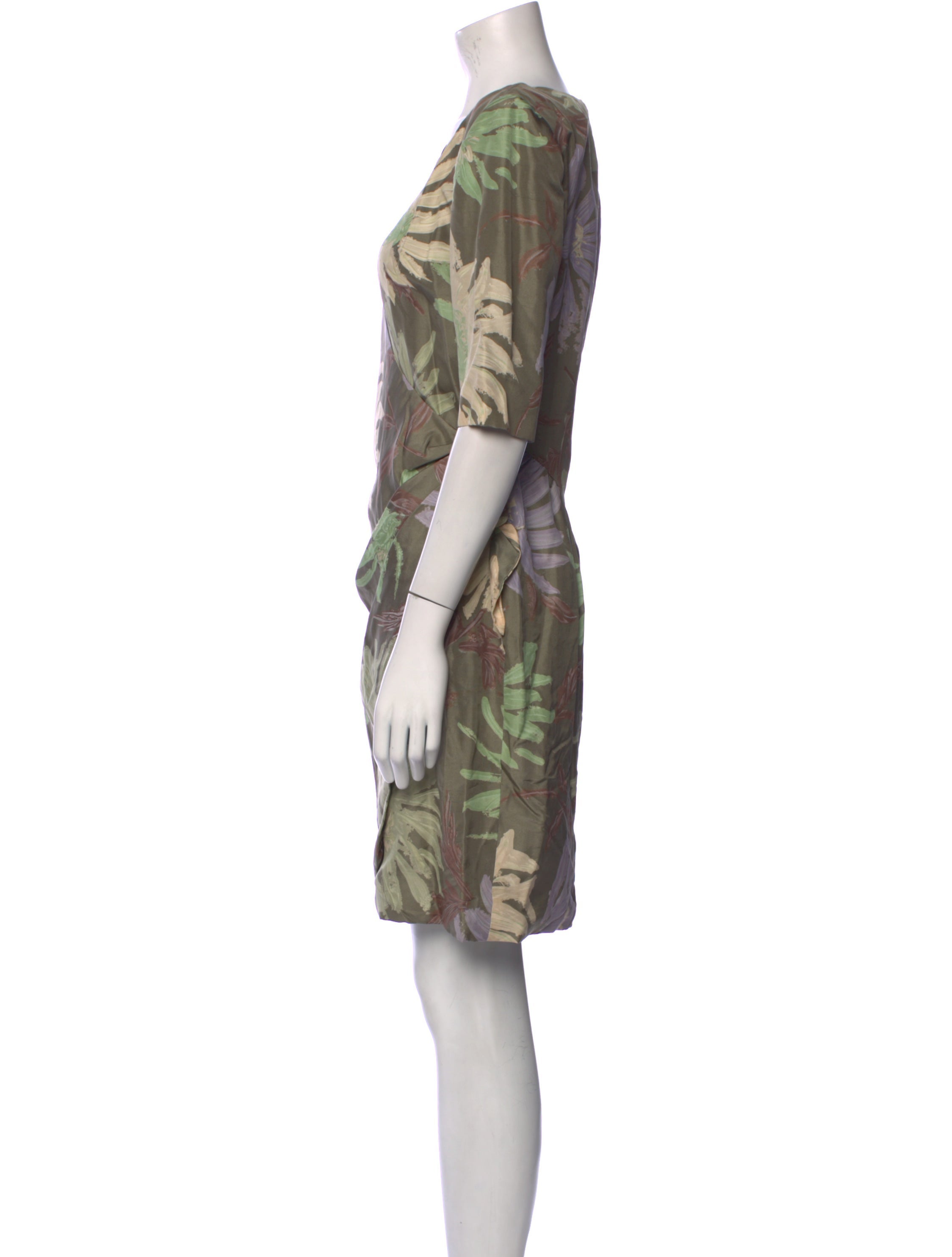 Hanae Mori Vintage Knee-Length Dress