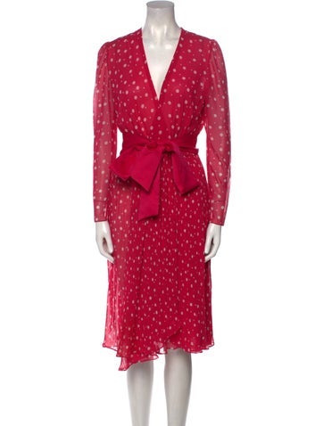 Hanae Mori Dresses Vintage Knee-Length Dress L