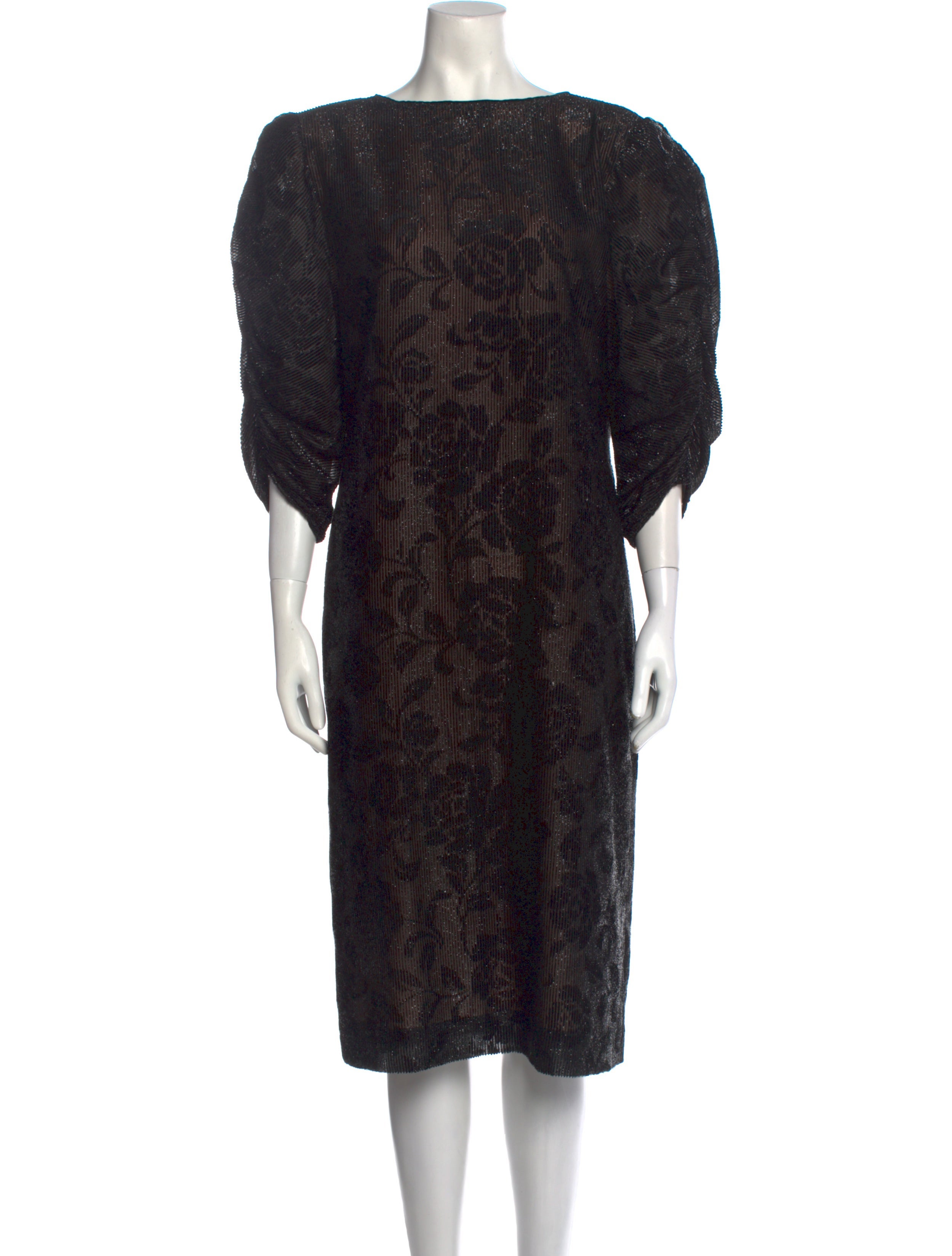 Hanae Mori Vintage Midi Length Dress