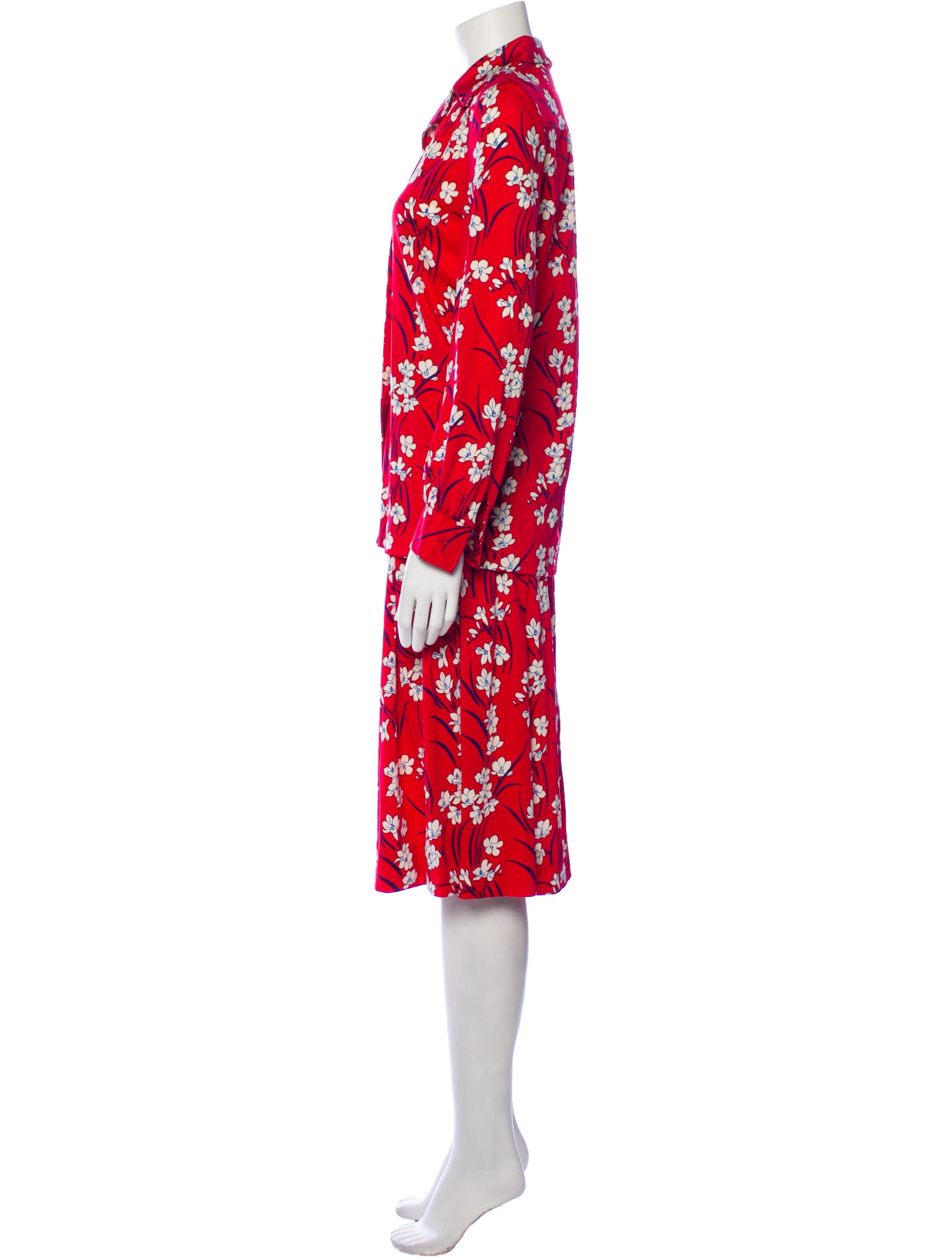 Hanae Mori Vintage 1970's Skirt Set