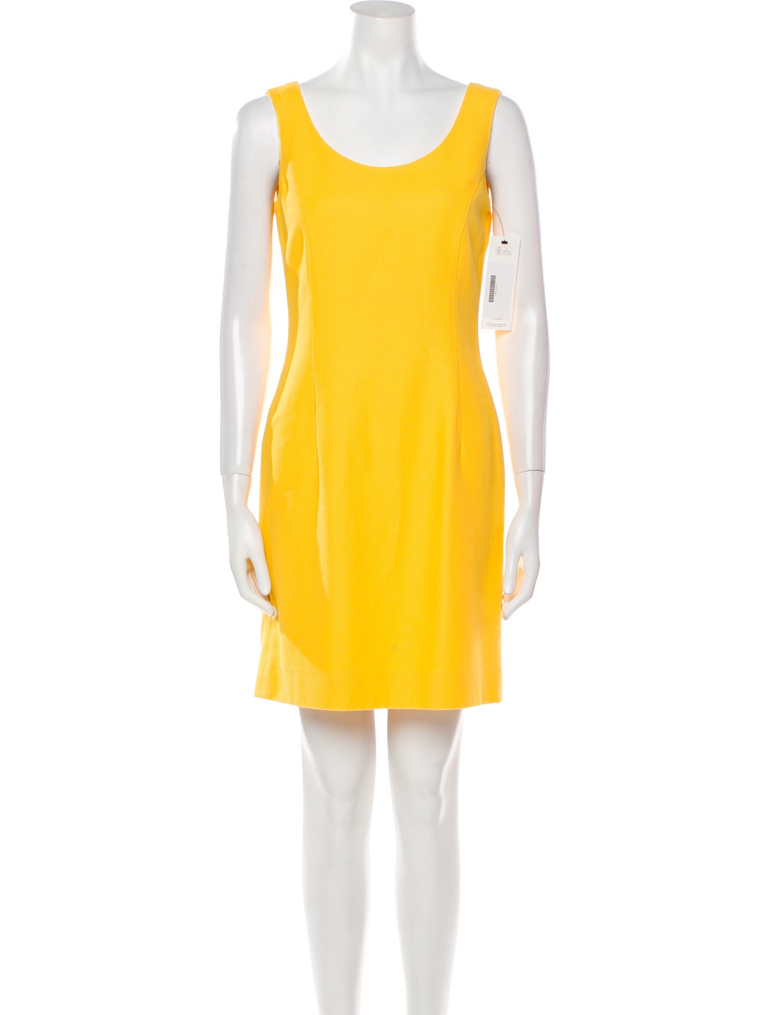 Hanae Mori Scoop Neck Mini Dress