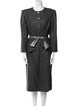 Hanae Mori Wool Striped Pantsuit