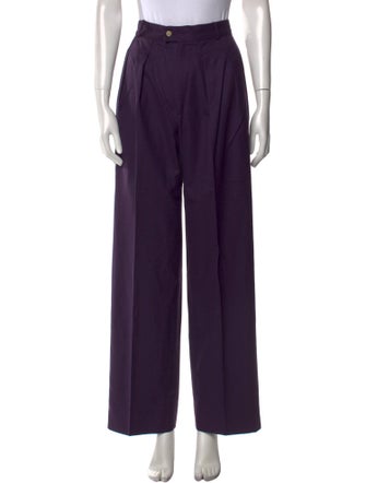 Hanae Mori Wool Wide Leg Pants