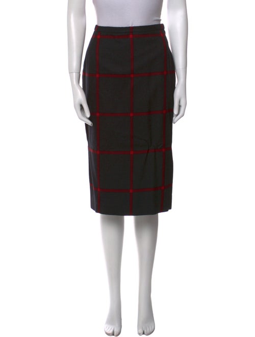 Hanae Mori Wool Knee-Length Skirt