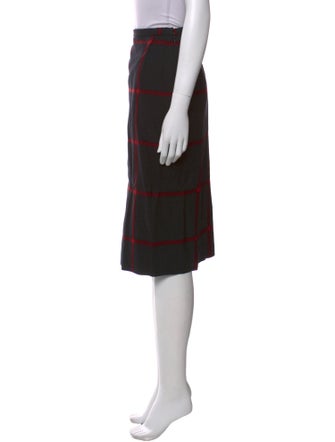 Hanae Mori Wool Knee-Length Skirt