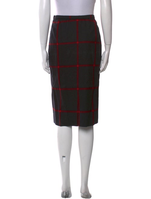 Hanae Mori Wool Knee-Length Skirt