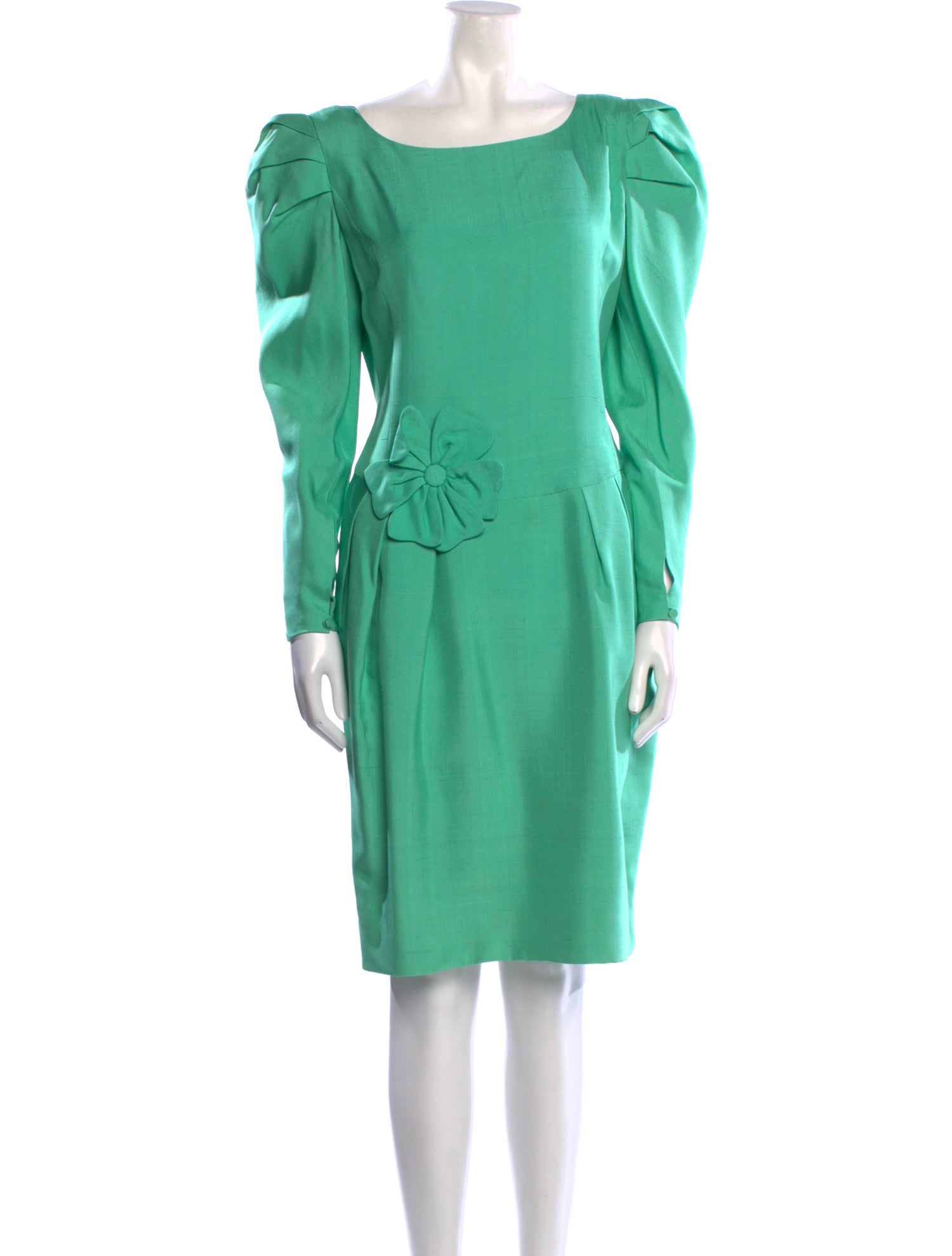 Hanae Mori Silk Knee-Length Dress