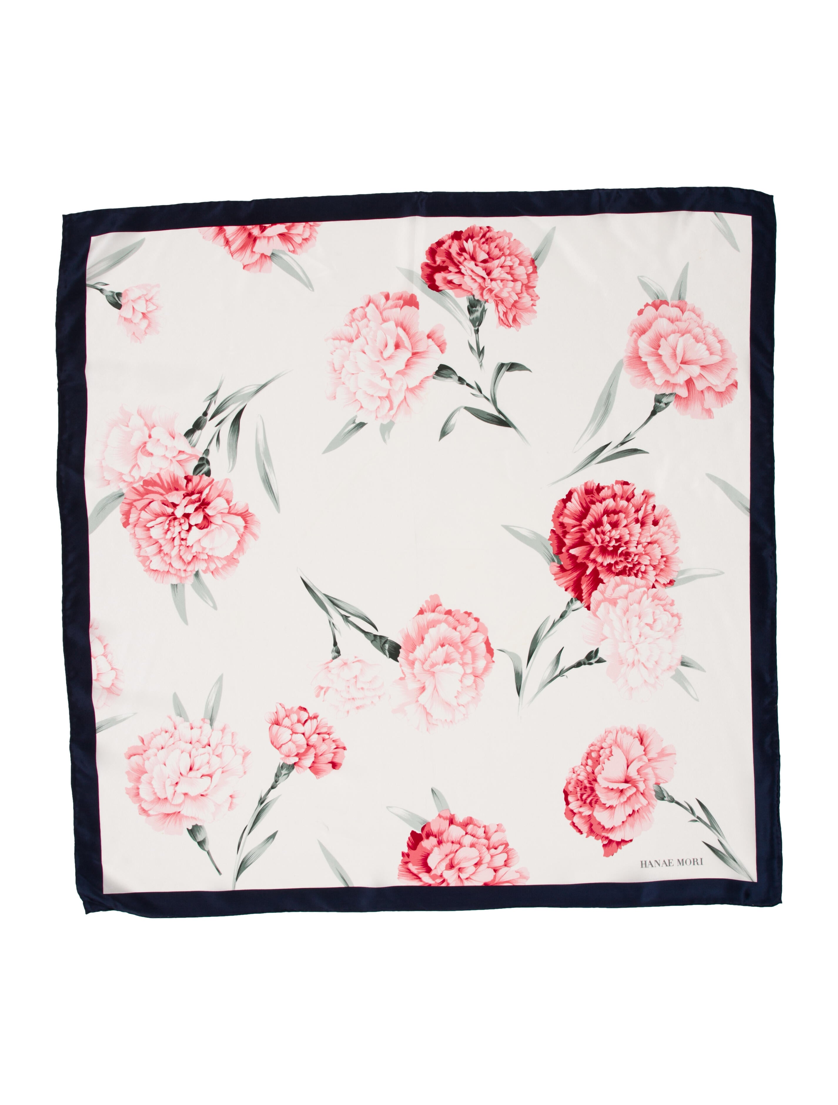 Hanae Mori Cashmere Floral Print Scarf